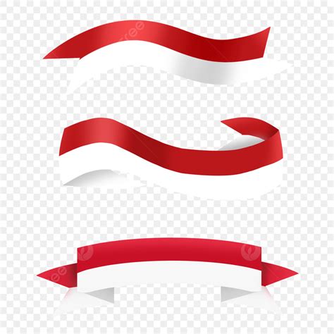 Ribbon Merah Putih Png Image Set Ribbon Merah Putih Indonesia Ribbon