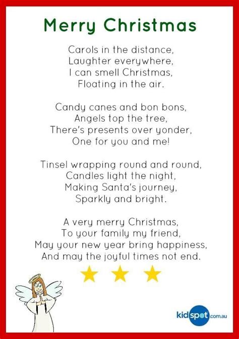 Christmas Poetry Kids Christmas Christmas Cards Short Christmas