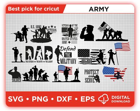 Military Svg Bundle Army Svg Army Veteran Svg Soldier Svg Etsy