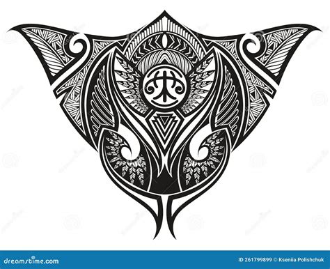 Sleeve Tattoo In Maori Style Vector Illustration CartoonDealer