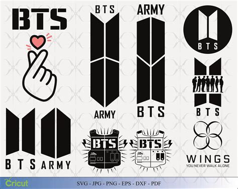 Bts Member Svg Vector Files For Cricut And Silhouette Kpop Star Svg Bts