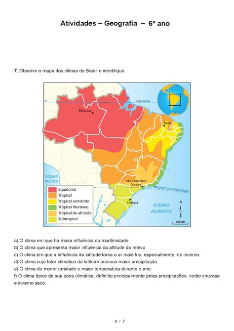 Atividades Geografia 6° Ano ExercÍcios Provas AvaliaÇÕes Imagens