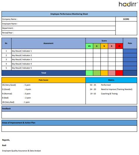 Cara Membuat Form Penilaian Kinerja Karyawan Di Excel Dan Word