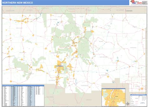 New Mexico Northern Wall Map Basic Style By Marketmaps Mapsales