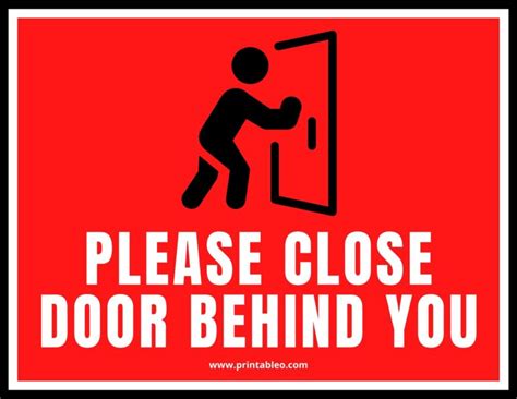 50 Printable Please Close Door Sign Printableocom