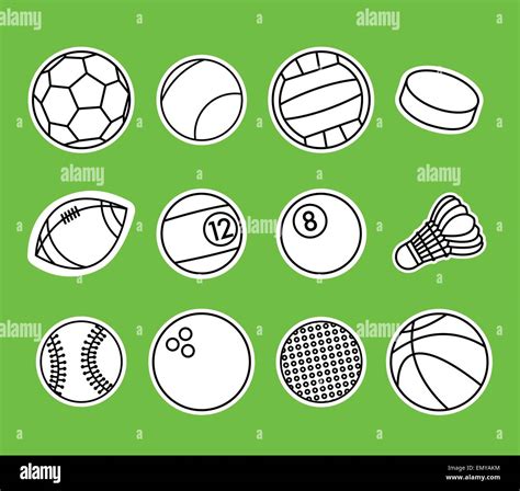 Vector Set Of Sport Balls Stock Vector Image And Art Alamy