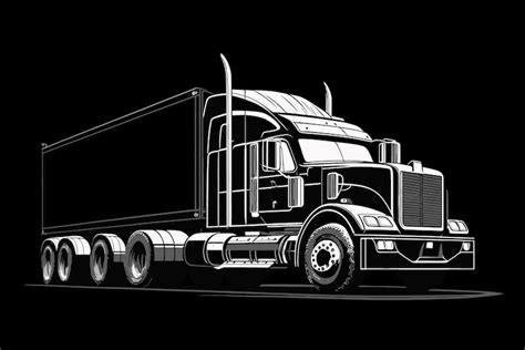 Premium Vector Semi Truck Vector Lorry Freight Transportation Flat