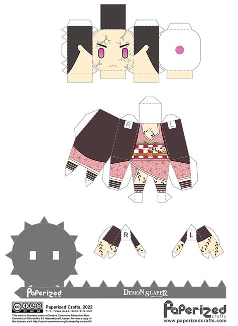 Demon Slayer Nezuko Kamado Demon Form Papercraft Paperized Crafts