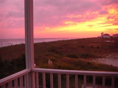 Balcony View Of Sunset Ocean Isle Villas D22 Beach Rentals Direct