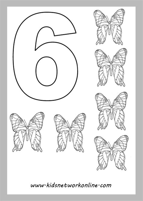 Number Six Coloring Pages