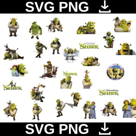 Shrek Svg Bundle Svg Bundles Digital Vector File Svg Designs Bundle