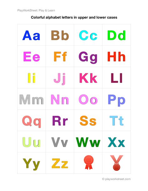 Colorful Alphabet Letters In Upper And Lower Cases Free Printables