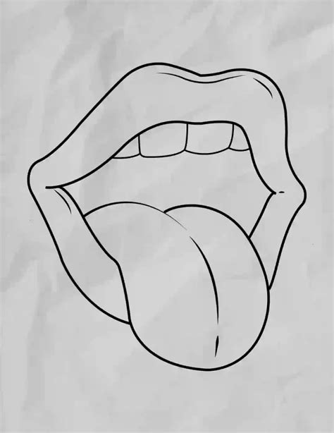 How To Draw A Mouth And Tongue Step By Step Storiespub