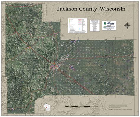 Jackson County Wisconsin 2024 Aerial Wall Map Mapping Solutions