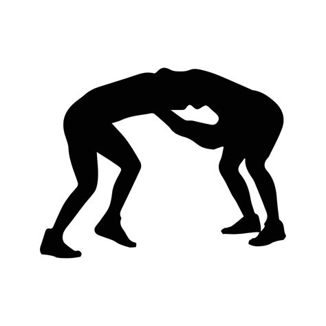 Wrestling Silhouette Art 7193818 Vector Art At Vecteezy