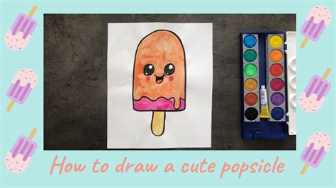 How To Draw A Cute Popsicle Easy Steps To Follow Youtube