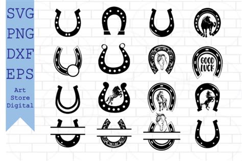 17 Styles Horseshoe Svg Horse Shoe Svg Western Svg Horse Svg Cowboy