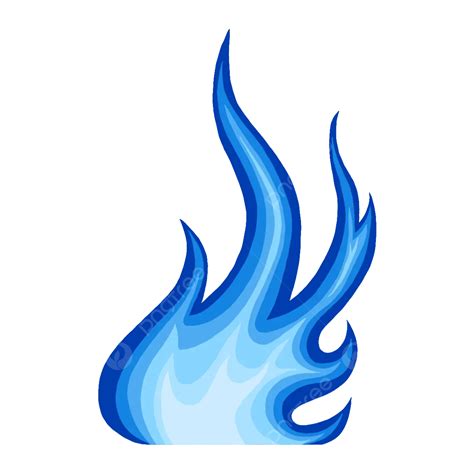 Burning Blue Fire Vector Flame Icon In Flat Style Fire Flame Clipart