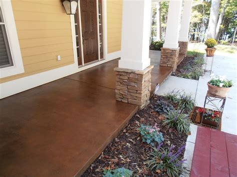 Stained Concrete For Exterior Porches And Patios Decorative Concrete Of