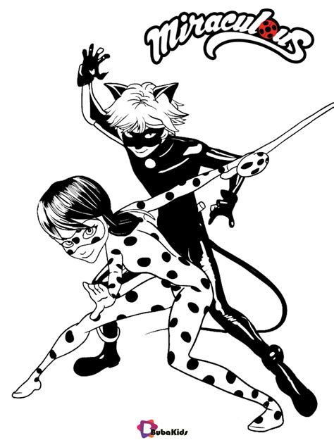 Miraculous Ladybug Cat Noir Coloring