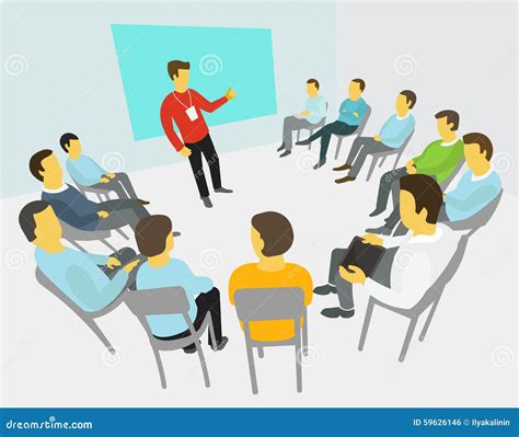 Group Of Business People Having A Meeting Stock Vector Illustration