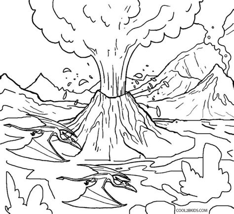 Coloriages Volcan Coloriages Gratuits à Imprimer