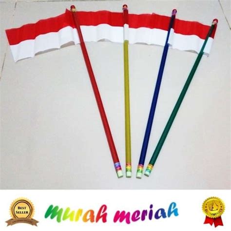 Jual Bendera Merah Putih Denagan Tongkat Stick Plastik Di Seller Toko