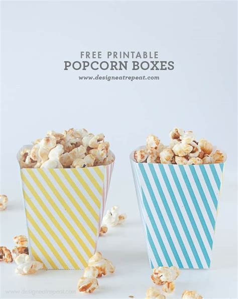 Free Printable Popcorn Box Template