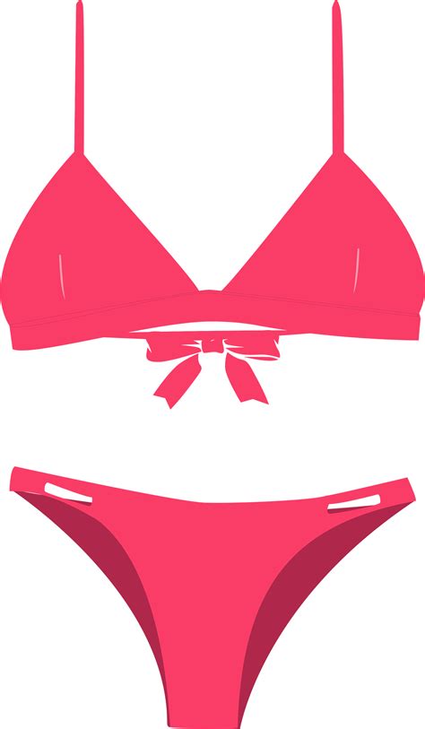 Download Neon Pink Bikini Set Illustration Png Image With No