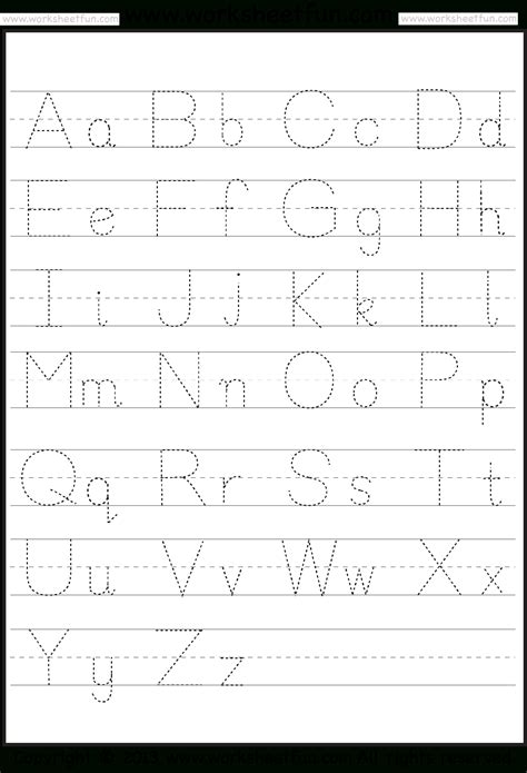 Printable Abc Trace Sheets