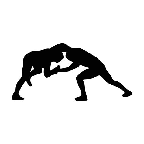 Wrestling Silhouette Art 7193821 Vector Art At Vecteezy