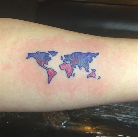 40 World Map Tattoos That Will Ignite Your Inner Travel Bug Tattooblend