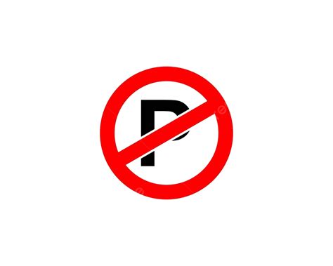 Template For Vector Design Of A Logo Symbolizing A No Parking Sign