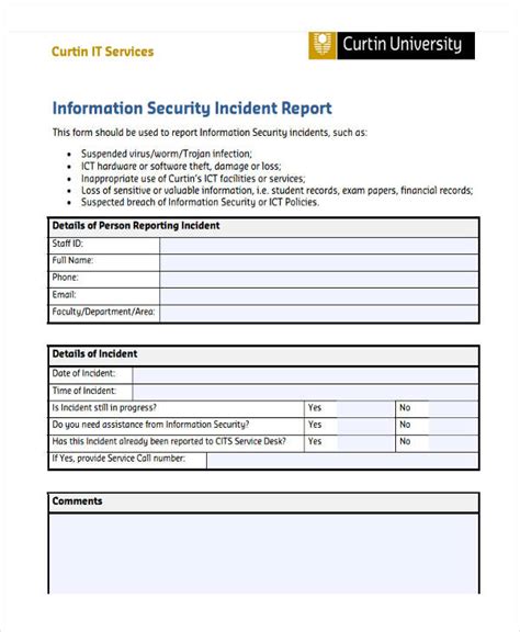 53 Incident Report Templates Pdf Word