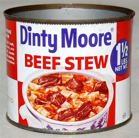 The gravy thickens quite nicely on its own cause you stir in the extra flour while browning the beef! Dinty Moore Beef Stew, 1960's | Dinty moore beef stew ...