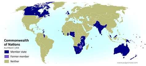 What Are The Commonwealth Countries Map Of The Commonwealth Of Nations