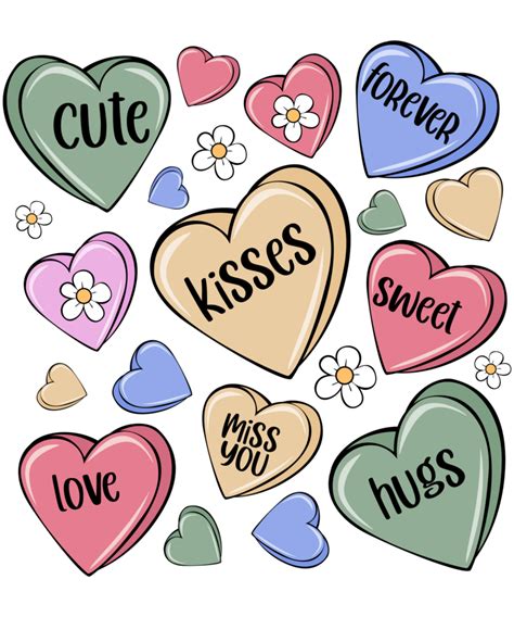 Free Candy Heart Sayings 21780040 Png With Transparent Background