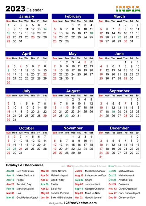 Free 2023 Calendar India Calendar With Week Numbers Work Calendar