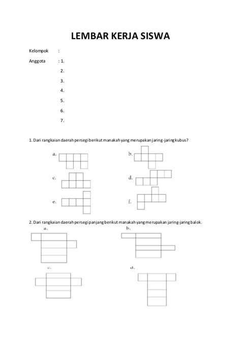 Template Lembar Kerja Siswa