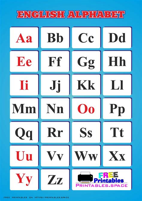 English Alphabet Printable Free Free Printable Templates