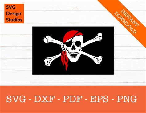 Pirate Jack Flag Svg Skull And Crossbones Svg Silhouette Etsy