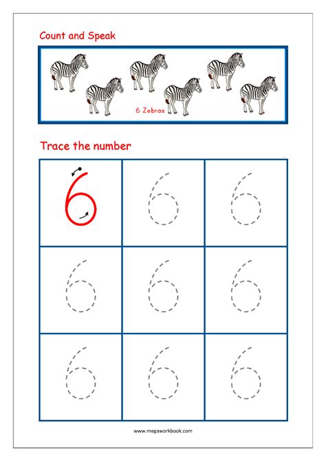 Number 6 Tracing Worksheets For Preschool