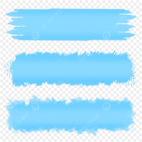 Paint Brush Stroke Clipart Transparent Background Cute Pastel Blue