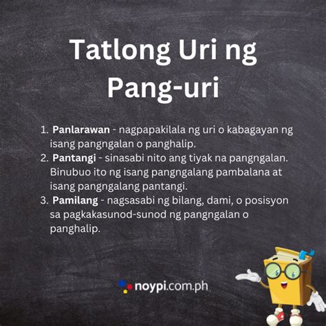 Uri Ng Pang Uri Tatlong Uri Ng Pang Uri At Mga Halimbawa Nito Noypi