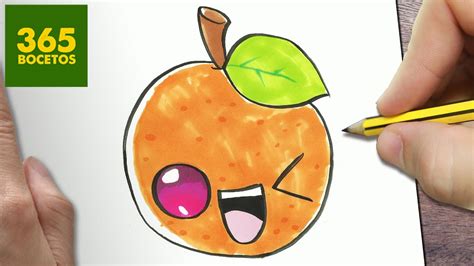 Como Dibujar Naranja Kawaii Paso A Paso Dibujos Kawaii Faciles How