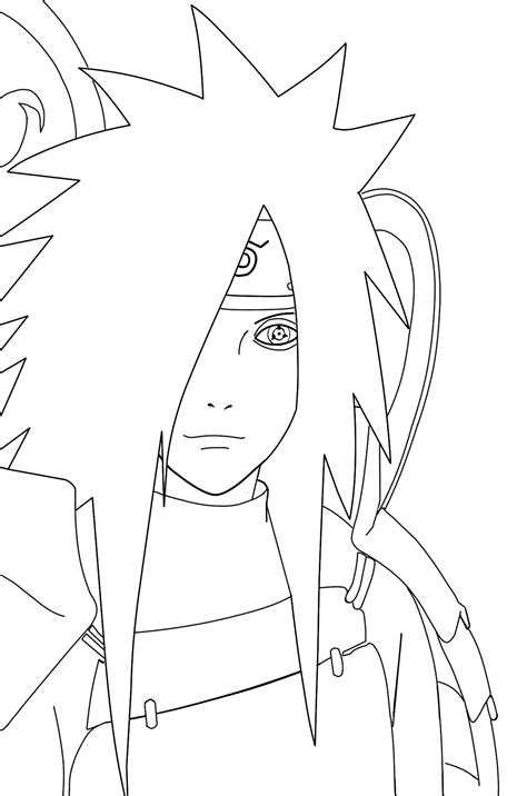 Uchiha Madara Lineart By Lovepie San On Deviantart