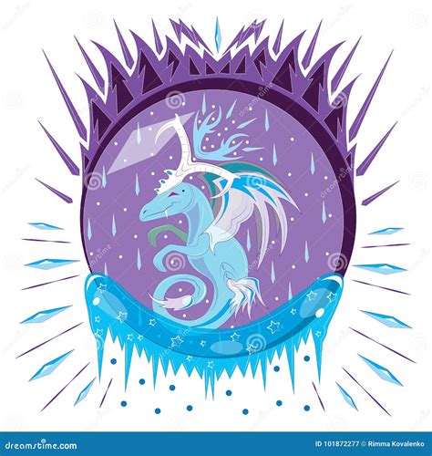 Ice Dragon In Egg Stock Vector Illustration Of Ornament 101872277