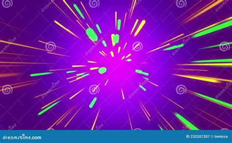 Colorful Multicolored Straight Lines On A Purple Background Abstract