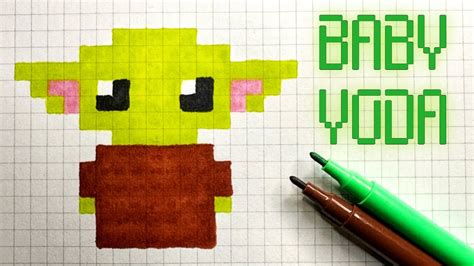 How To Draw Baby Yoda Handmade Pixel Art Pixelart Youtube