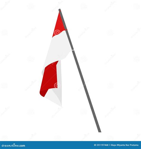 Indonesia Flag Vector Stock Illustration Bendera Merah Putih Bendera